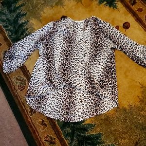Lush Animal Print Shirt Sz L